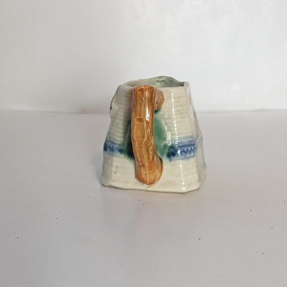 Vintage Ceramic Windmill Creamer Pitcher House Made in Occupied Japan Pottery - Picture 2 of 7